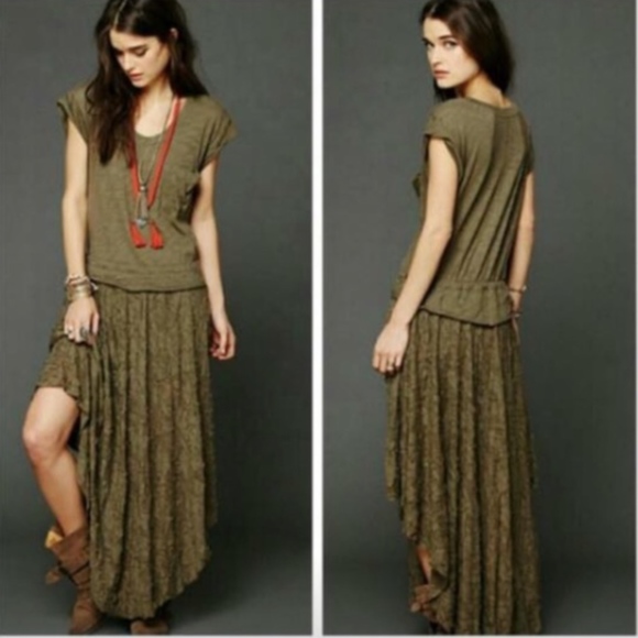 boho drop waist dress